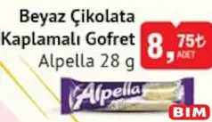ALPELLA BEYAZ ÇİKOLATA KAPLAMALI GOFRET 28 G